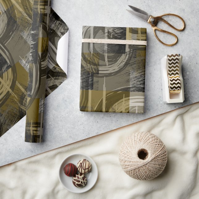 Abstract grunge, monochrome brown wrapping paper (Crafts)
