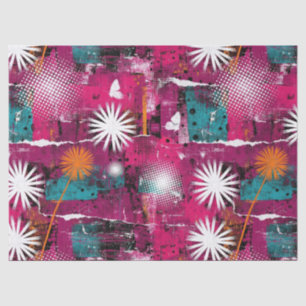 Abstract Grunge Pattern with Dandelion Tissue Paper
