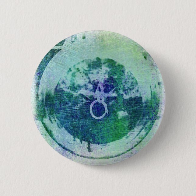 Abstract Grunge Ring n Star Button (Front)