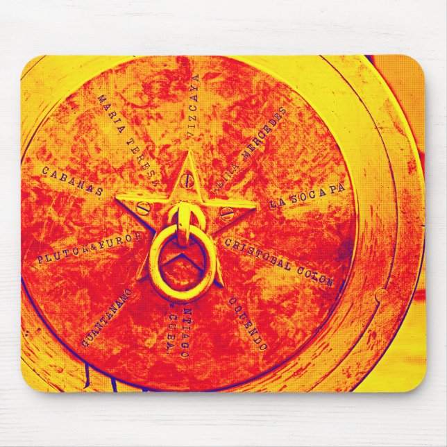 Abstract Grunge Ring n Star Mouse Pad (Front)