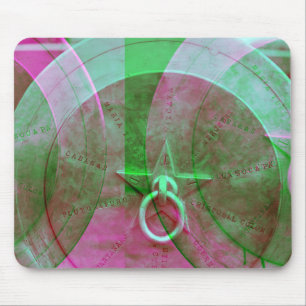 Abstract Grunge Ring n Star Mouse Pad