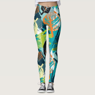 Abstract Grunge: Rough Seamless Surface. Leggings