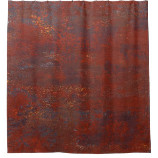 Abstract grunge rusty texture: realistic stucco shower curtain