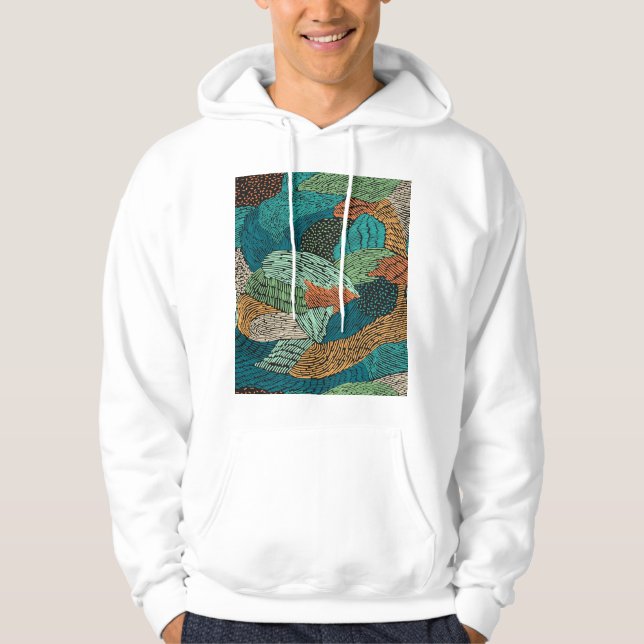 Abstract Grunge: Seamless Pattern Design. Hoodie (Front)