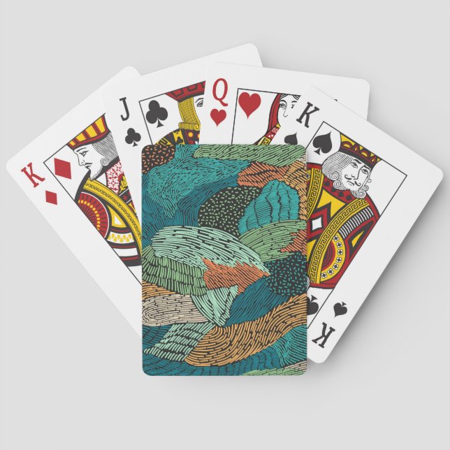 Abstract Grunge: Seamless Pattern Design. Playing Cards (Back)