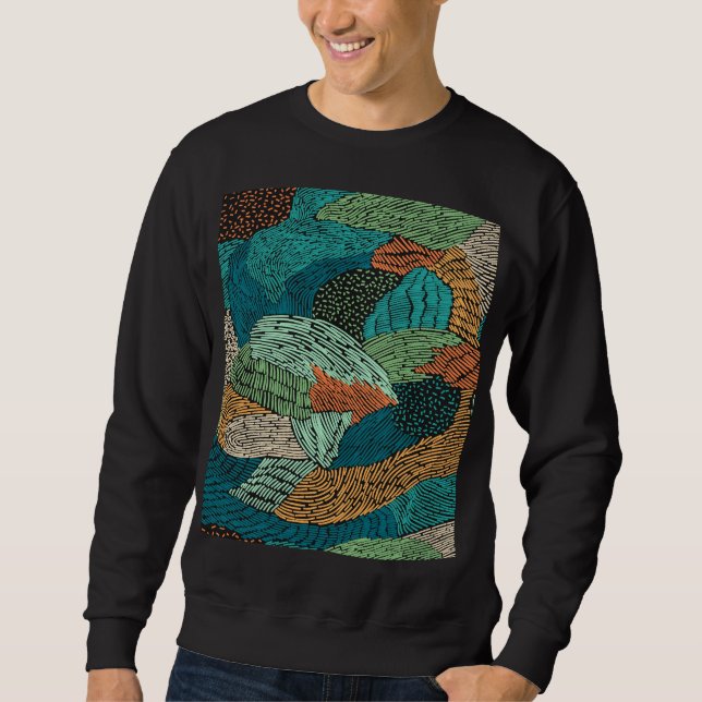 Abstract Grunge: Seamless Pattern Design. Sweatshirt (Front)