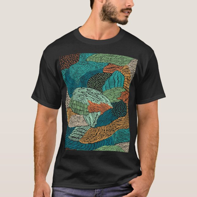 Abstract Grunge: Seamless Pattern Design. T-Shirt (Front)