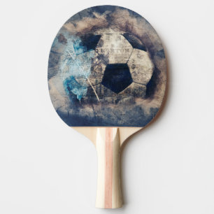 Abstract Grunge Soccer Ping Pong Paddle