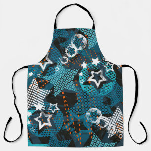 Abstract grunge star pattern Creative the backgrou Apron