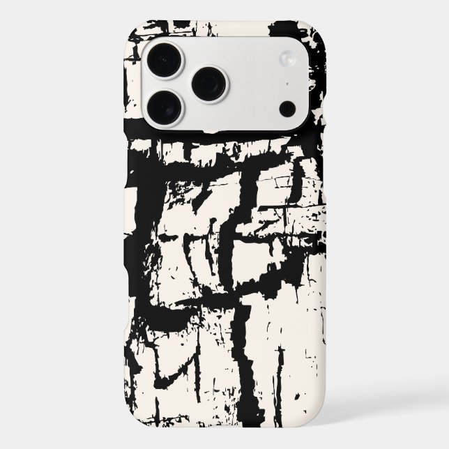    Abstract Grunge Texture iPhone Case – Bold Blac (Back)
