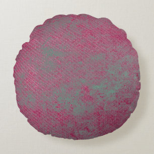 Abstract grunge texture leather round cushion