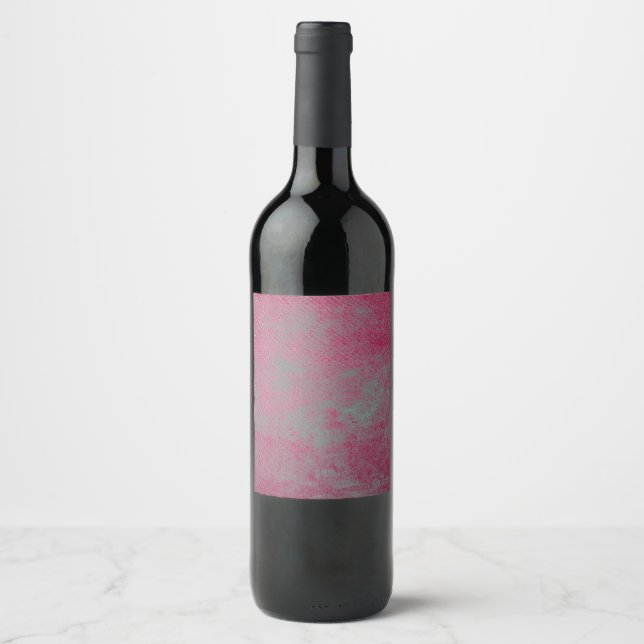 Abstract grunge texture leather wine label (Front)
