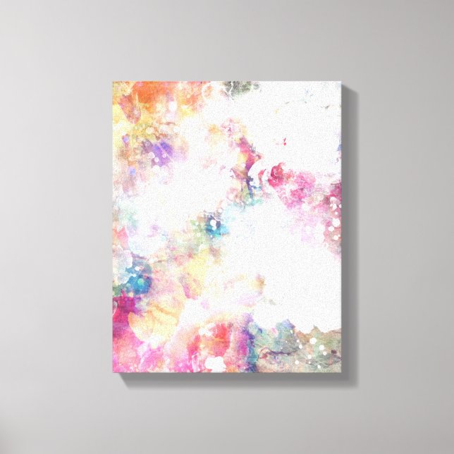 Abstract grunge texture with watercolor paint 2 canvas print (Front)
