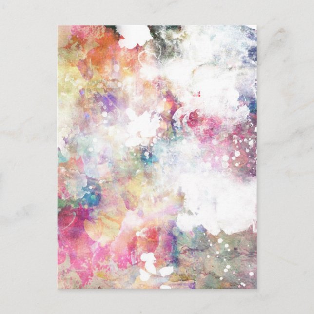 Abstract grunge texture with watercolor paint 2 postcard (Front)