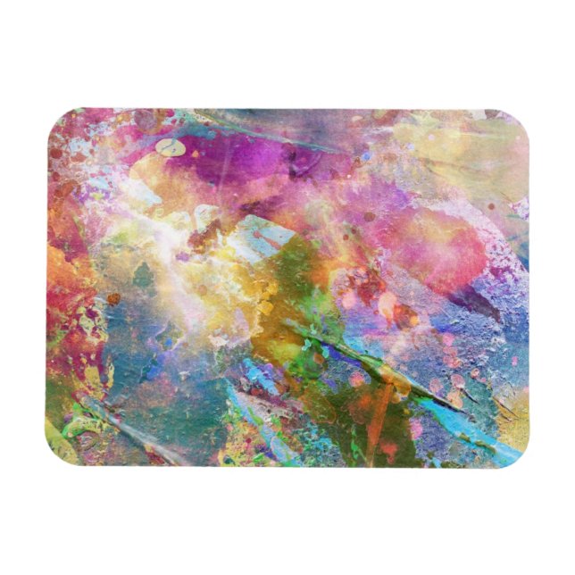 Abstract grunge texture with watercolor paint 3 magnet (Horizontal)