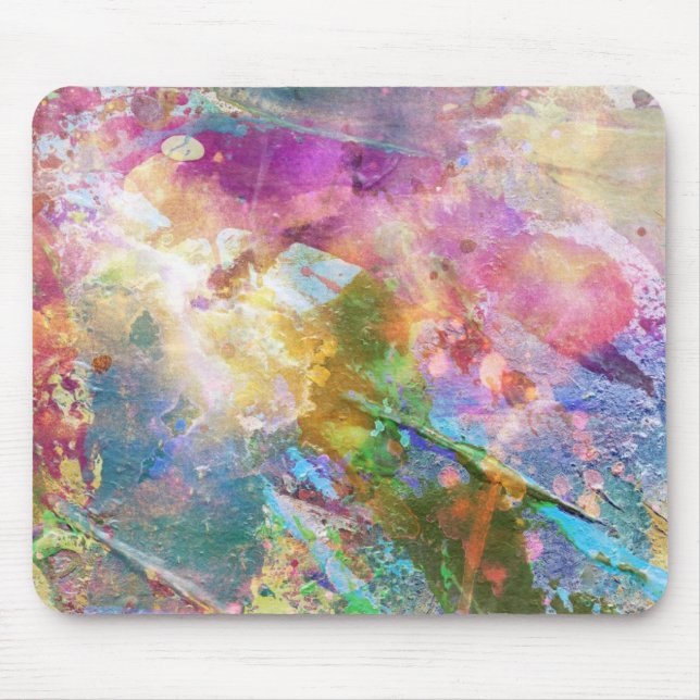 Abstract grunge texture with watercolor paint 3 mouse mat (Front)