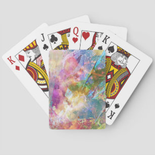 Abstract grunge texture with watercolor paint 3 playing cards