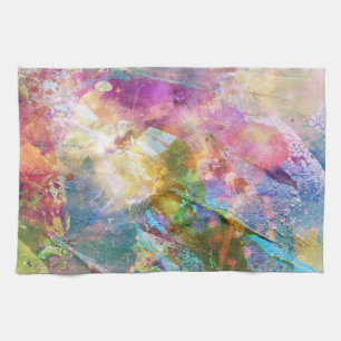 Abstract grunge texture with watercolor paint 3 tea towel