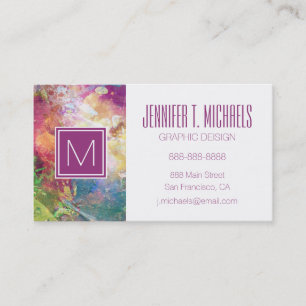 Abstract grunge texture with watercolor paint business card