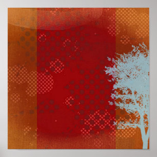 Abstract Grunge Tree Canvas Print