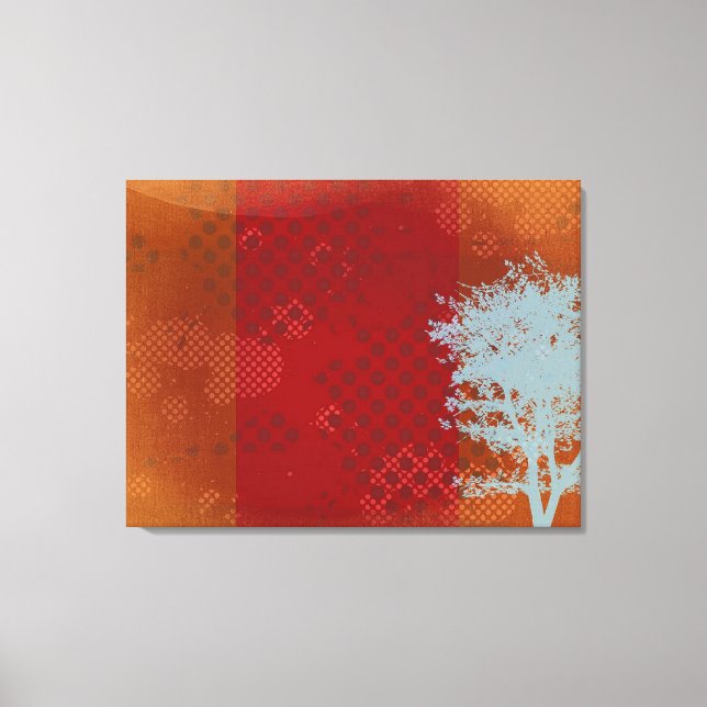 Abstract Grunge Tree Wrapped Canvas Print (Front)