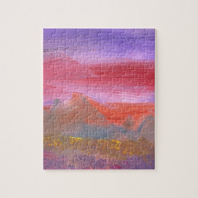 Abstract - Guash - Lovely meadows 1 of 2 Jigsaw Puzzle (Vertical)