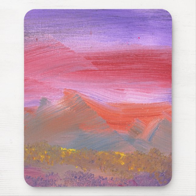 Abstract - Guash - Lovely meadows 1 of 2 Mouse Mat (Front)