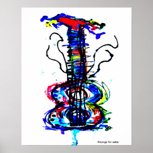 Abstract Guitar Poster