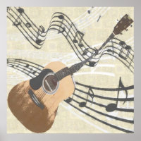 Abstract Guitar Poster