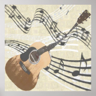 Abstract Guitar Poster