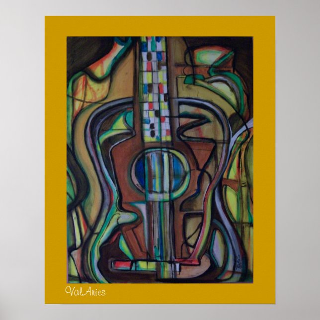 Abstract Guitar Poster by ValAries (Front)