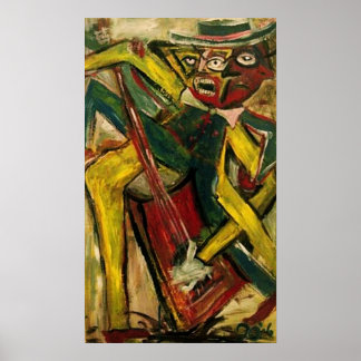 Abstract Guitarist IV Poster