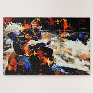 abstract guitarist puzzle