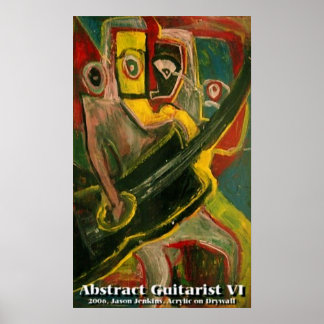 Abstract Guitarist VI Poster