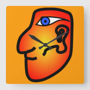 Abstract Gulls in Flight Wall Clock