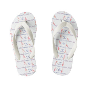 Abstract Gymnastics Kid's Flip Flops