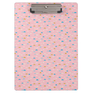 Abstract Half Moon Pink Patterned Clipboard