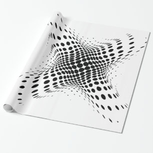 Abstract Half-tone Circle X's Thunder_Cove Wrapping Paper
