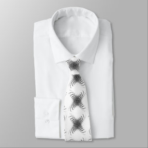Abstract Half-tone Circle X's Tie