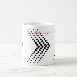 Abstract Half-tone Circle Zigzag Chevron Coffee Mug