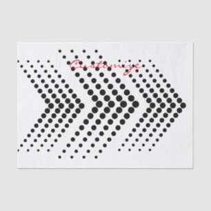 Abstract Half-tone Circle Zigzag Chevron Tissue Paper