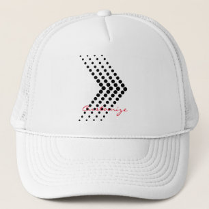Abstract Half-tone Circle Zigzag Chevron Trucker Hat