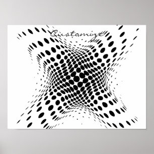 Abstract Half-tone Circles X Poster