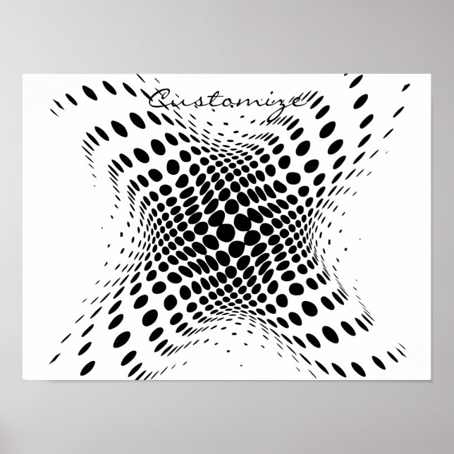 Abstract Half-tone Circles X Poster (Front)