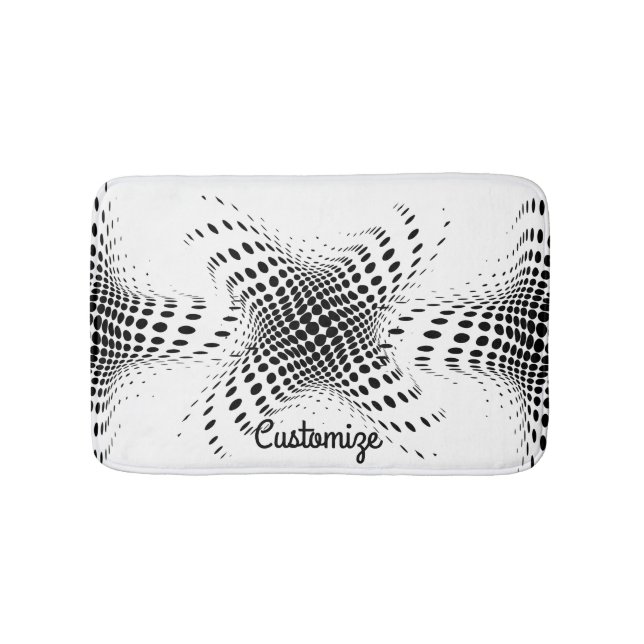 Abstract Half-tone Circles X Thunder_Cove Bath Mat (Front)