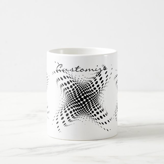 Abstract Half-tone Circles X Thunder_Cove Coffee Mug (Center)
