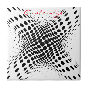 Abstract Half-tone Circles X Thunder_Cove Tile