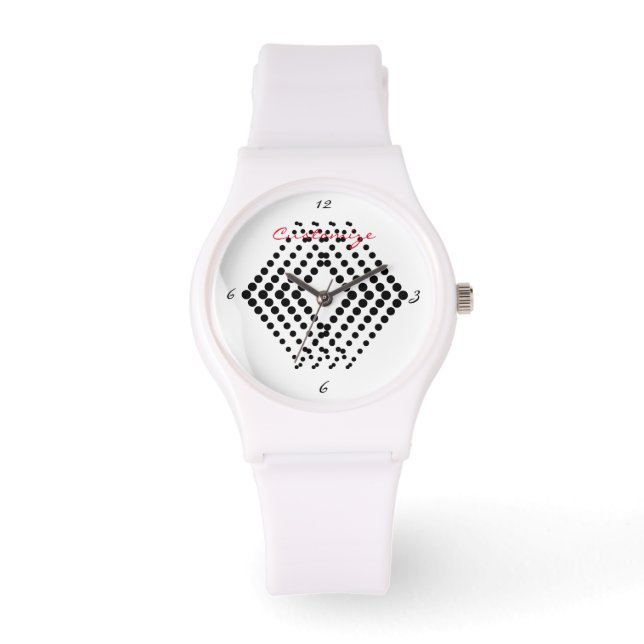 Abstract Half-tone Pulsating Arrows Chevron Watch (Front)