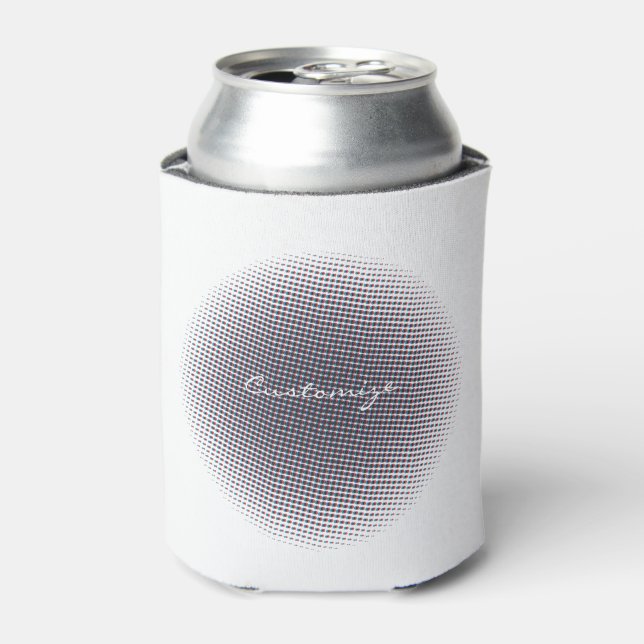 Abstract Half-tone Pulsating Circle Thunder_Cove Can Cooler (Can Front)