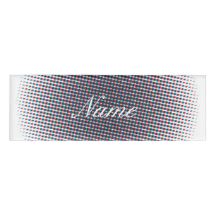 Abstract Half-tone Pulsating Circle Thunder_Cove Name Tag